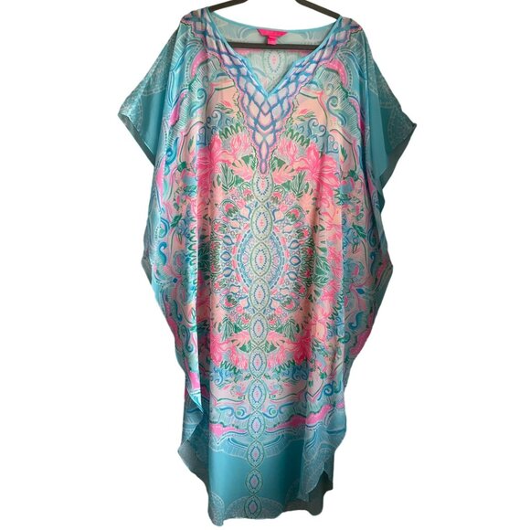 Lilly Pulitzer Women's Size S/M V-neck Kassandra Maxi Caftan Dress
